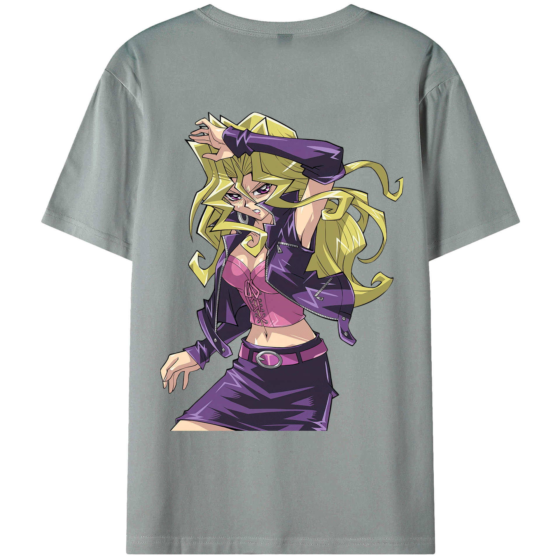 （画像用） 遊☆戯☆王 Yu-Gi-Oh! 綿100％ メンズ半袖Tシャツ（バックプリント） 通気性